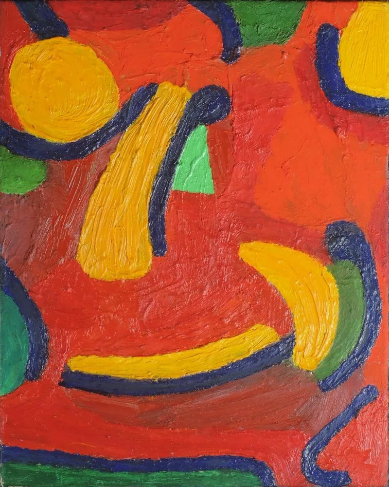 Jungfrau Johanna Artmann, Nach Jawlensky, Mixed Media auf Leinwand, verso sig.