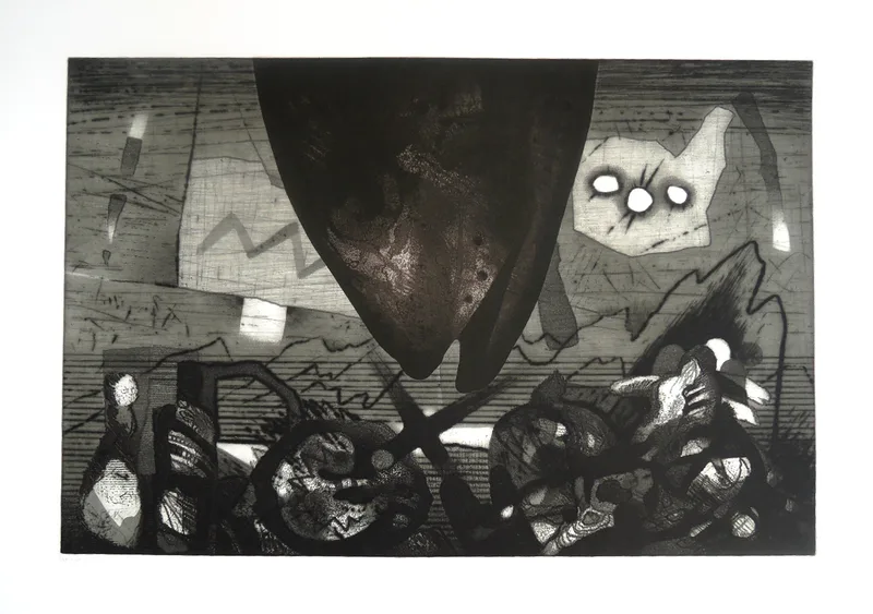 Heinrich Heuer, Ohne Titel, Tiefdruck