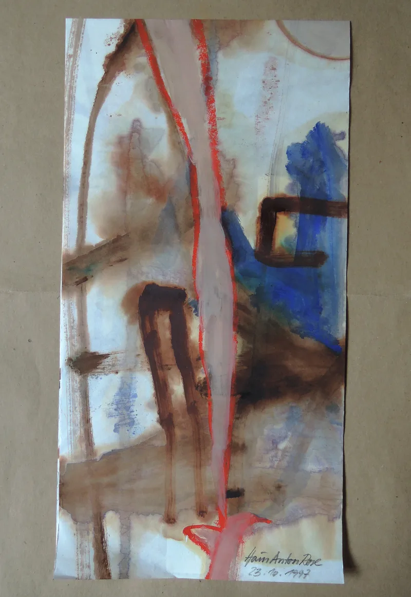 Hans Anton Rose, Motiv I, Mischtechnik auf Papier