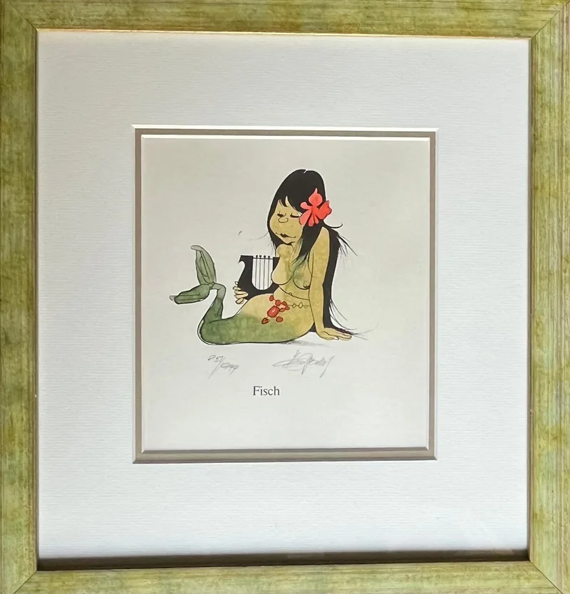 Unbekannt, Fisch, Lithografie o