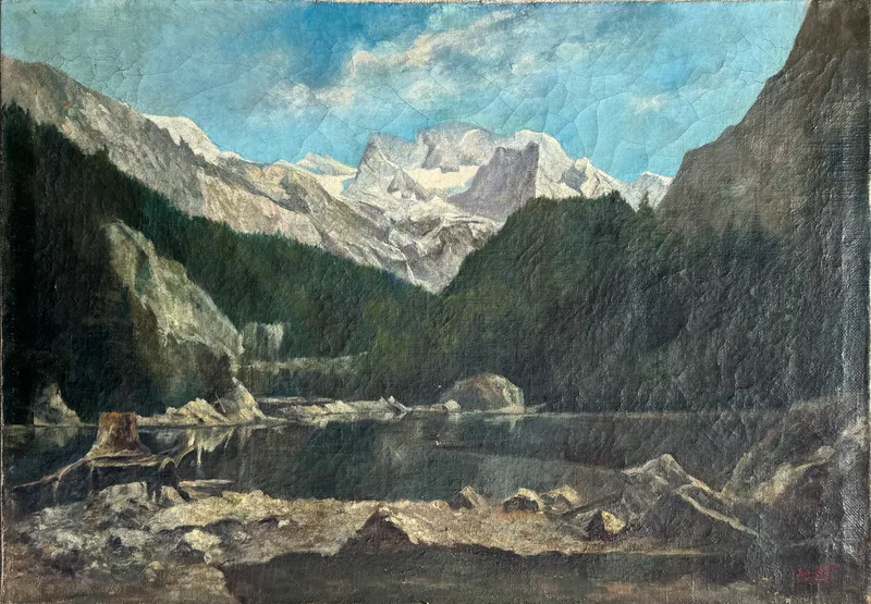 Josef Kafka, Ankogel (Salzburg/Kärnten), Öl auf Leinwand