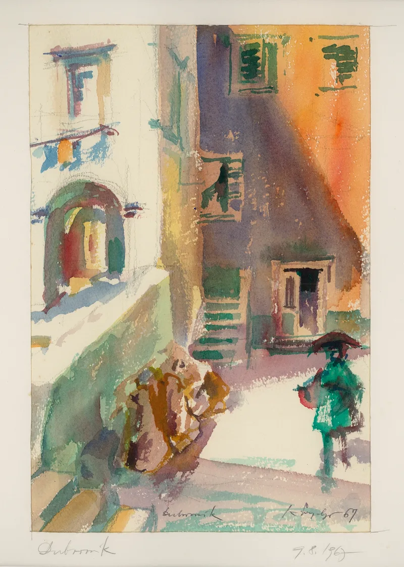 Kurt Panzenberger, Dubrovnik/Kroatien, Aquarell